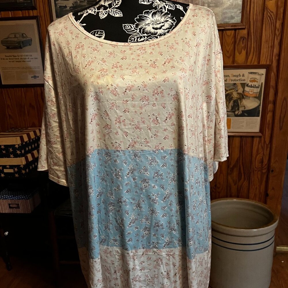 Fun Floral Color-Block Blouse